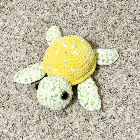 Handmade Crochet Turtle, Amigurumi  Stuffed turtle, meet Lemon Lime  Turtle - Picture 6 of 6